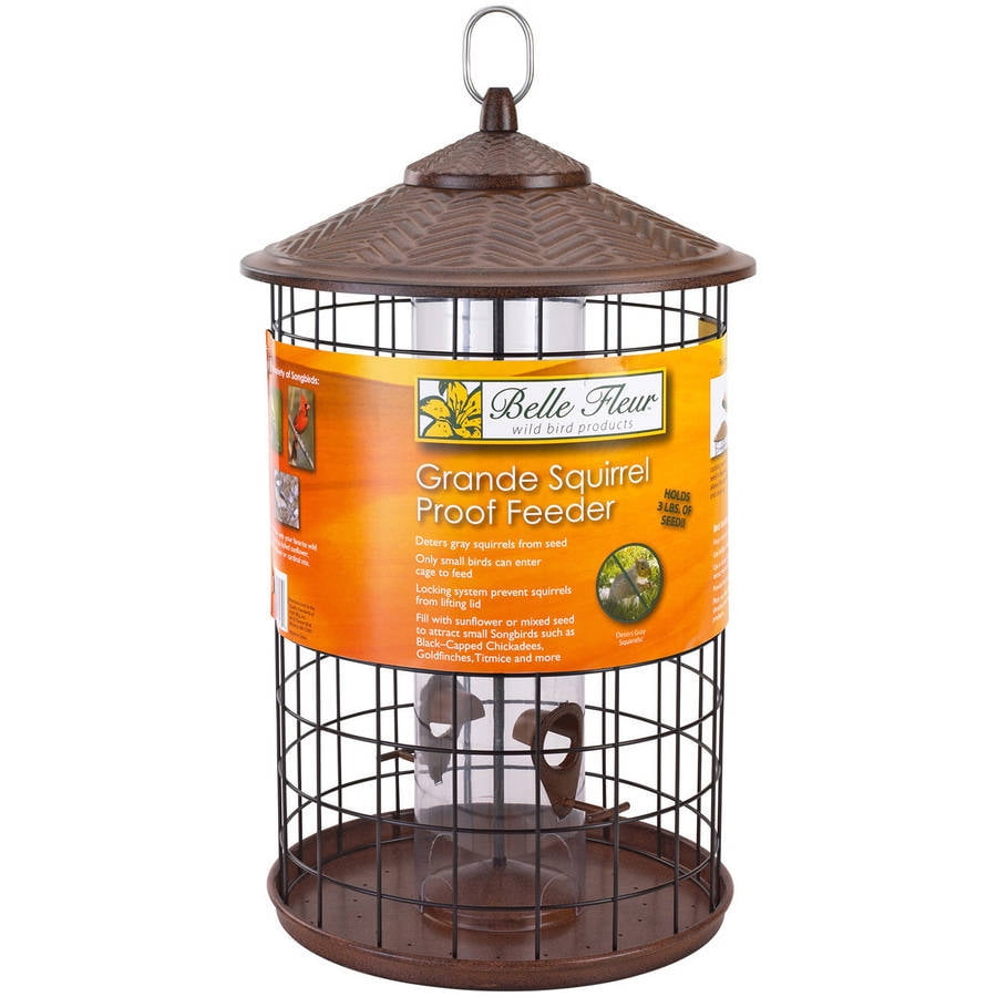 Belle Fleur Grande Squirrel Proof Birdfeeder with 4 Feeding Ports and catch-tray,... by Hiatt Manufacturing