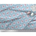 thumbnail image 3 of Soimoi Blue Poly Georgette Fabric Flower & Butterfly Print Fabric by Yard 42 Inch Wide, 3 of 3