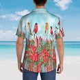 thumbnail image 6 of Bixox Men's Hawaiian Shirts Men's Winter Birds on the Fence Print Short-Sleeve Shirt-XX-Large, 6 of 8