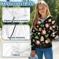 thumbnail image 6 of chaqlin Christmas Hoodies for Girls Boys Size 11-13 Santa Claus Zip Up Hooded Sweatshirt Kids Long Sleeve Hoodie Coat Xmas Sport Jacket with Pockets, 6 of 7