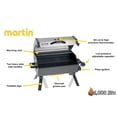 thumbnail image 2 of Martin Portable Propane Gas Grill - 14000 BTU Tabletop BBQ with Porcelain Grate, Folding Support Legs and Grease Pan, 2 of 8