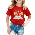 thumbnail image 2 of Girls Tshirts Clothes for Girls Boys Girls' Island Print Casual T Shirt Fashion Kids' Comfort Fit Top for Beach & Daily Wear Tropical Vacation Vibes, 2 of 4