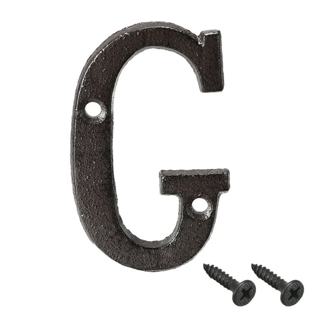 Unique Bargains 3 Inch Cast Iron House Letter Mailbox Address Sign Letter G