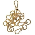 thumbnail image 4 of 10 Pack Heavy Duty Bag Clasps Lobster Swivel Clips Snap Hook for Purses Bags Keys Crafts charms Pendants - Golden, 4 of 10