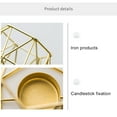 thumbnail image 6 of Cheers.US Metal Hexagon Shaped Geometric Design Tea Light Votive Candle Holders, Iron Hollow Tealight Candle Holders for Vintage Wedding Home Decoration, Gold&nbsp;, 6 of 7