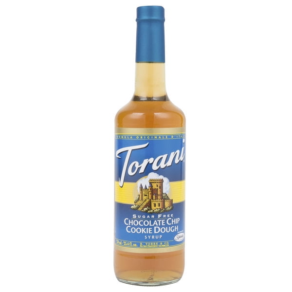 Torani 750 ml Sirop Aromatisant Sans Sucre Saveur Pâte à Biscuits aux Pépites de Chocolat