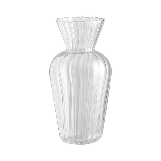 Jarrón de vidrio transparente alto para flores hidropónicas, jarrones para plantas de flores secas, macetas 5x15cm