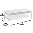 thumbnail image 2 of Mirage White Wood and Chrome Cocktail Table, 2 of 10