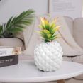 thumbnail image 3 of Artificial Succulent Potted Pineapple Decor - Fake Pineapple Home Office Kitchen Table Decoration (White), 3 of 6