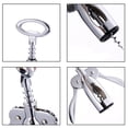 thumbnail image 6 of Stainless Steel Wine Corkscrew | Wing Bottle Opener | Heavy-Duty Waiter Tool | Easy Grip Handle for Effortless Uncorking | Fits Standard & Wide Bottles | Bar Restaurant Home | 1pc | 18x7x3.7cm, 6 of 6