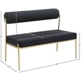 thumbnail image 4 of Meridian Furniture Carly Black Vegan Leather Bench, 4 of 9
