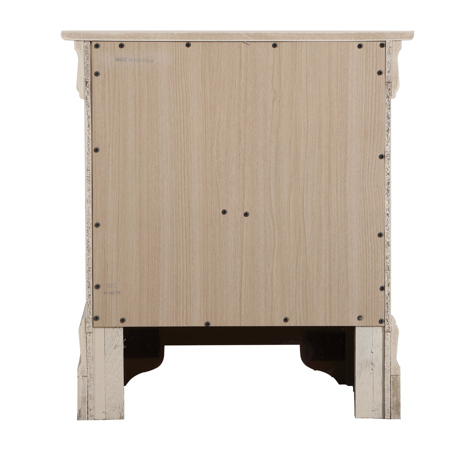 Glory Furniture Louis Phillipe 2 Drawer Nightstand in Beige