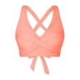 thumbnail image 3 of WILLBEST Traje de Baño de Manga Larga Para Mujer, Top de Bikini Con Aros y Cobertura Completa, Top de Bikini Push Up, Top Corto Con Lazo En La Espalda 2348, 3 of 7