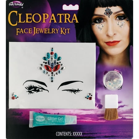 Cleopatra Face Jewelry 4pc Makeup Kit, .17 fl oz, .09 oz, Pink Blue Silver