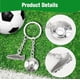 thumbnail image 3 of Mini llavero de fútbol de metal plateado, zapatos de fútbol, ideal para aficionados al deporte, colgante de balón de fútbol, perfecto para los amantes del fútbol, 3 of 5