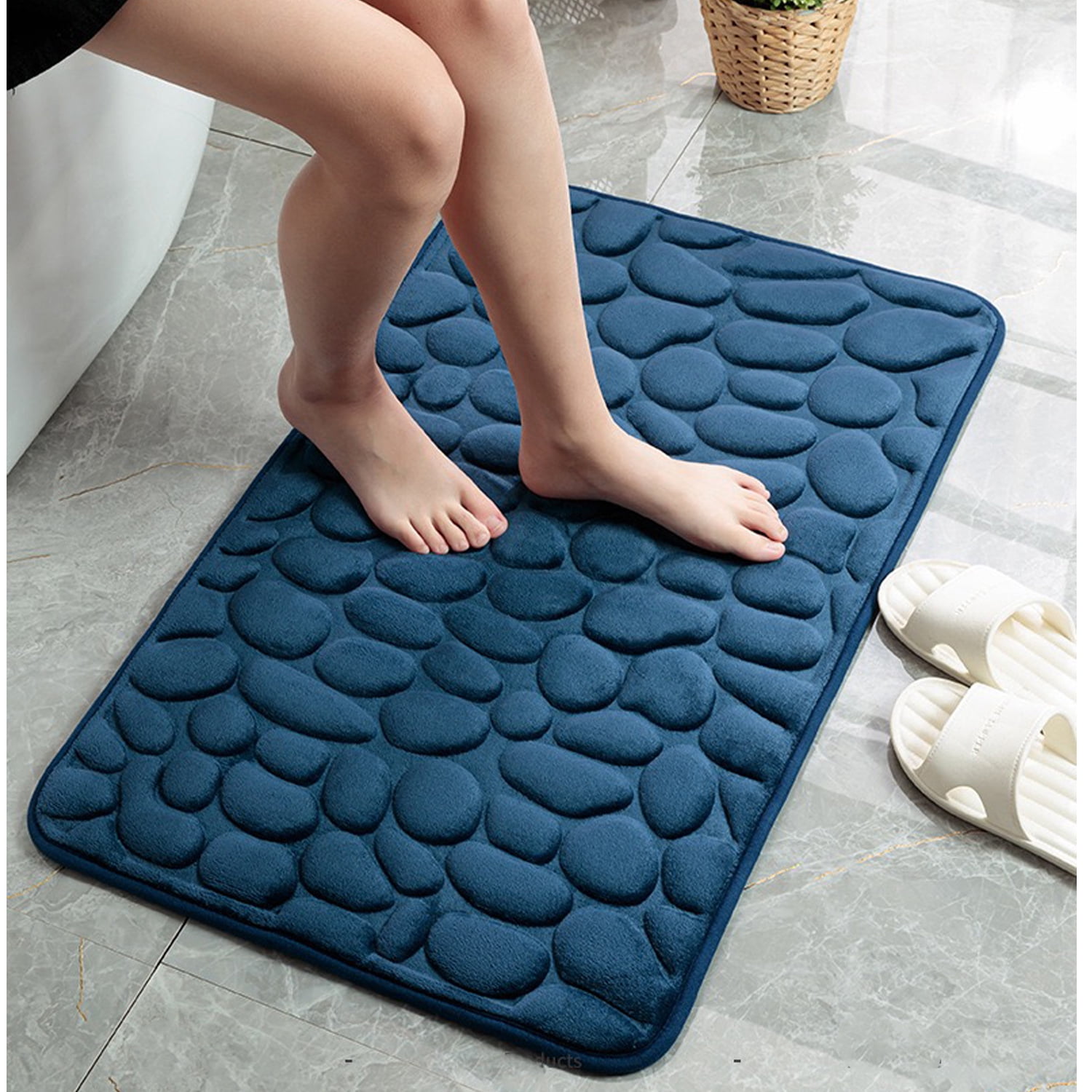Anti Slips Bath Mat, Soft Absorbent Bathroom Rug, 20"x32