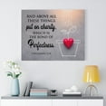 thumbnail image 3 of Scripture Walls  Perfectness Colossians 3:14 Scripture Bible Verse Canvas Christian Wall Art Ready to Hang Unframed, 3 of 7