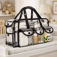 thumbnail image 3 of Ver Beauty Large Clear Makeup Bag with Shoulder Strap, Waterproof Organizer, 3 of 9