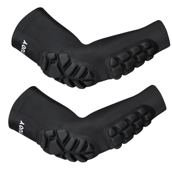 TELOLY Padded Arm Sleeves Elbow Forearm 2 Pack Crashproof Pads Protection for Football Basketball Volleyball Soccer