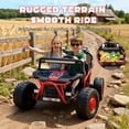 thumbnail image 4 of 36V Electric Ride On Car for Big Kids, 2 Seater 36V Powered Electric Ride on Toy with Rear Wheel Spring Suspension, Bluetooth, Music, Max 8.7 MPH, Kids Electric Vehicle for Boys Girls Ages 6+, Red, 4 of 8
