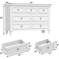 thumbnail image 2 of Dresser for Bedroom, 7 Drawer Dresser, Wooden Chest of Drawers with Deep Drawers, 47 in Long Dressers TV Stand, Modern Dressers Organizer with Vintage Handle for Living Room, Hallway, 2 of 6