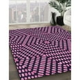 thumbnail image 2 of Ahgly Company Indoor Square Patterned Orchid Purple Area Rugs, 4' Square, 2 of 6