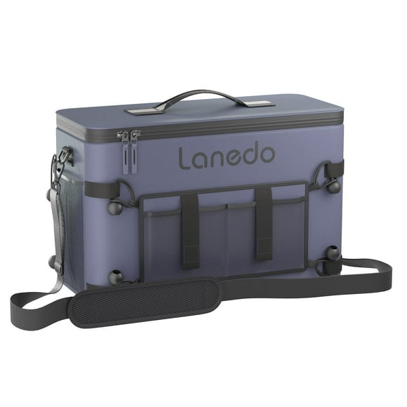 Nevera portátil Lanedo plegable con lados blandos para 34 latas (gris)