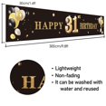 thumbnail image 2 of Pakboom Feliz 31 Cumpleaños Telón De Fondo Negro Foto Fondo Banner Saludos A 31 Años Decoraciones Fiesta Suministros, 2 of 5
