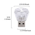 thumbnail image 4 of Riwesomey 4 piezas Mini USB Car Ambient Plug Light Iluminación interior Atmósferas de emergencia decorativas Light PC Accesorio Type3 NO3, 4 of 6