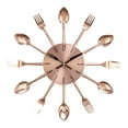 thumbnail image 5 of DecMode 15" Copper Metal Starburst Utensil Wall Clock, 5 of 8