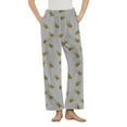 thumbnail image 5 of Puyaiuu Women's Christmas Plush Pajama Pants with Pockets, Soft Fleece Pants Holiday Print Gift, 5 of 6