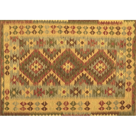 Ahgly Company Indoor Rectangle Abstract Brown Contemporary Area Rugs, 6' x 9'