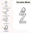 thumbnail image 2 of Uxcell 26PCS 0.1" Encanto de Letra de Rhinestone A-Z para Pulsera/Banda de Muñeca Oro Blanco, 2 of 7