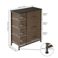 thumbnail image 4 of Dresser with 7 Drawers - Furniture Storage Tower Unit for Bedroom, Hallway, Closet, Office Organization - Steel Frame, Wood Top, Easy Pull Fabric Bins, Brown, 4 of 8