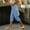 Light Blue, variant on Women's Drawstring Denim Capri Pants Straight Leg Cropped Jeans with Pockets