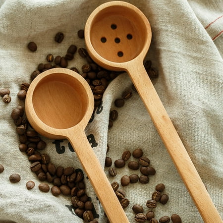 

FRCOLOR Light Brown Long Handle Serving Spoon Synthetic Material for Kitchen Use and No Smell 13 Inches