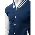 thumbnail image 3 of FashionOutfit Men's Stylish High Quality Fabric Baseball Jacket, 3 of 4