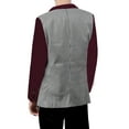 thumbnail image 3 of Lars Amadeus Men's Plaid Pattern Blazer Slim Fit Casual Sports Coat, 3 of 6