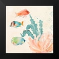 thumbnail image 2 of Loreth, Lanie 20x20 Black Modern Framed Museum Art Print Titled - Tropical Teal Coral Medley I, 2 of 5