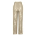 thumbnail image 3 of Luxalzxs Sequin Pants for Women Fashion Elegant Sparkly High Waist Wide Leg Pants Trouser Glitter Shiny Disco Party Clubwear, 3 of 4