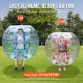 thumbnail image 3 of SKYSHALO Inflatable Collision Balls, Duo Set, 4FT Diameter, Adult & Teen, 0.8mm Durable PVC, Human Sphere Play Balls for Outdoor Group Fun, Bubble Soccer for Backyard, Lawn, Park, 3 of 8