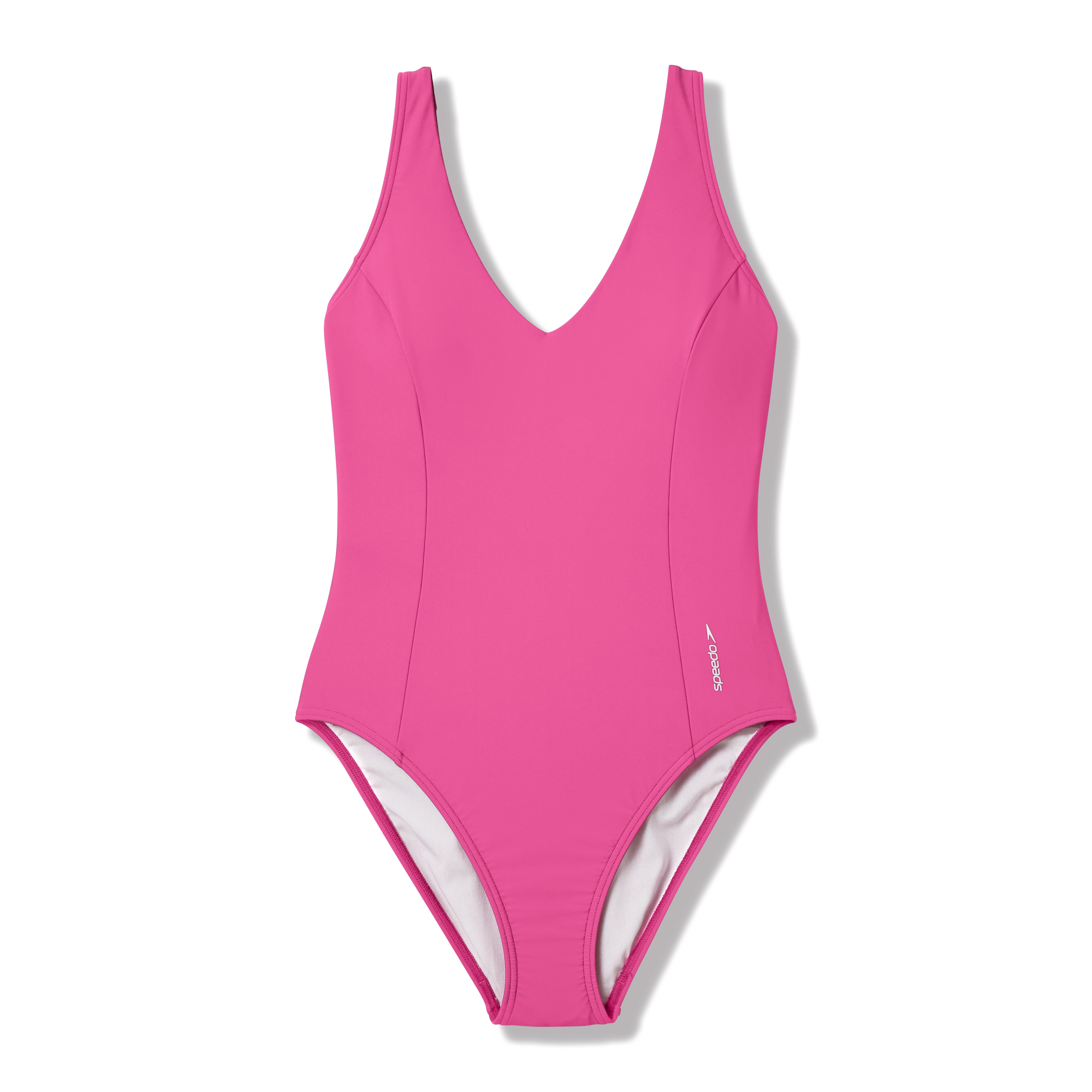 Speedo Women's Colorblock V-Neck One Piece with Adjustable Straps Swimsuit, Sizes XS - XXL