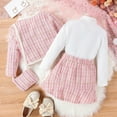 thumbnail image 4 of adviicd Outfits for Kids Girl's Skirt Outfits Long Sleeve Tshirt Tops & Suspender Skirts Design Cute Clothes 2 Piece Set (Pink,5-6 Years), 4 of 6