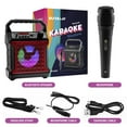 thumbnail image 7 of Risebass Karaoke Machine Portable for Kids & Adults Singing Machine Speaker with Microphone, Red, 7 of 7