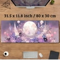 thumbnail image 3 of Cool Kawaii Pastel Purple Floral Desk Mat Mouse Pad Large Gaming Mousepad Spiritual Full Moon XL Extended Desk Pad Laptop Keyboard Mouse Mat, Cute Deskmat for Women Office Decor 31.5''''x11.8'''', 3 of 6