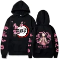 thumbnail image 1 of Sudadera con capucha de Anime Demon Slayer para hombre y mujer, con estampado de Kamado Nezuko, de talla grande, informal, con cuello redondo, ropa de calle, 1 of 6