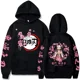 thumbnail image 1 of Sudadera con capucha de Anime Demon Slayer, suéteres, sudaderas con estampado gráfico de Muichiro Tokito, ropa de calle informal de hip hop, 1 of 6