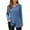 Blue, variant on Plus Size 2X Women's Tunic Sweaters Long Sleeve Loose Fit Knit Tops Trendy Comfortable Casual Wear for Everyday