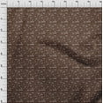 thumbnail image 4 of oneOone Velvet Brown Fabric Text Fabric For Sewing Printed Craft Fabric By The Yard 58 Inch Wide, 4 of 5