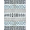 thumbnail image 3 of BalajeesUSA Recycled Outdoor Plastic Patio Rugs Clearance Waterproof RV Camper Rug Large Reversible mats 6'x9' (183 cm x 274 cm) Grey, SkyBlue 7018, 3 of 8